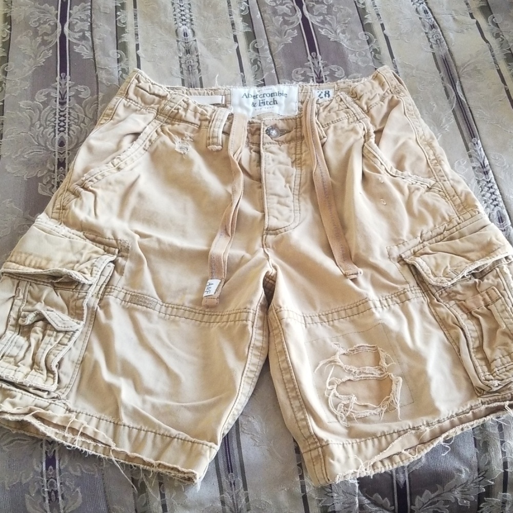 Abercrombie & Fitch Distressed Cargo Shorts